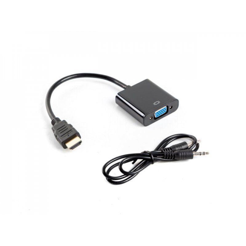 ADAPTADOR LANBERG HDMI MACHO/VGA HEMBRA MINIJACK 3.5MM HEMBRA 20CM