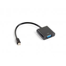 Lanberg AD-0006-BK câble vidéo et adaptateur 0,2 m VGA (D-Sub) Mini DisplayPort Noir