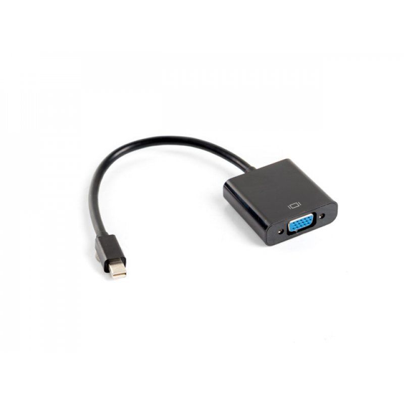 STOCKJBE1 - Lanberg AD-0006-BK câble vidéo et adaptateur 0,2 m VGA (D-Sub) Mini DisplayPort Noir