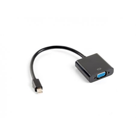Lanberg AD-0006-BK video cable adapter 0.2 m VGA (D-Sub) Mini DisplayPort Black