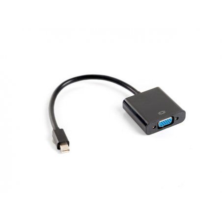 STOCKJBE1 - Lanberg AD-0006-BK câble vidéo et adaptateur 0,2 m VGA (D-Sub) Mini DisplayPort Noir