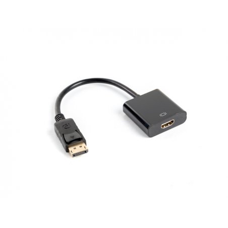 Lanberg AD-0009-BK câble vidéo et adaptateur 0,1 m DisplayPort HDMI Type A (Standard) Noir