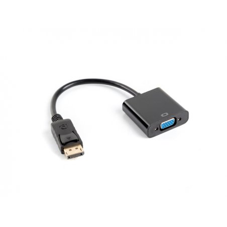 Lanberg AD-0002-BK câble vidéo et adaptateur 0,2 m VGA (D-Sub) DisplayPort Noir