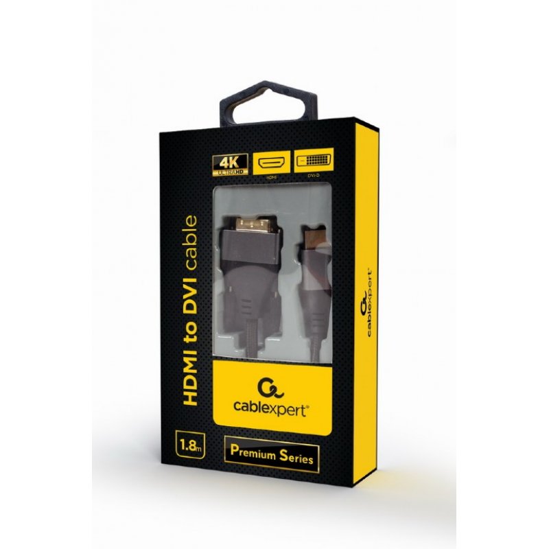 CABLE HDMI GEMBIRD A DVI MACHO MACHO 4K 1,8 "PREMIUM SERIES"