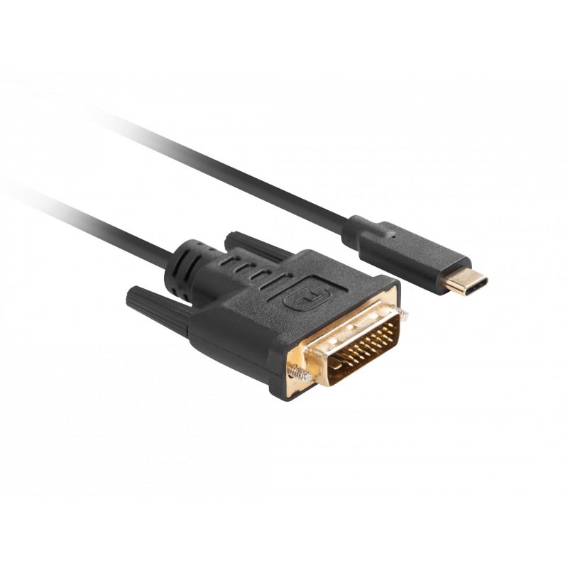 Lanberg CA-CMDV-10CU-0018-BK câble vidéo et adaptateur 1,8 m USB Type-C DVI-D Noir