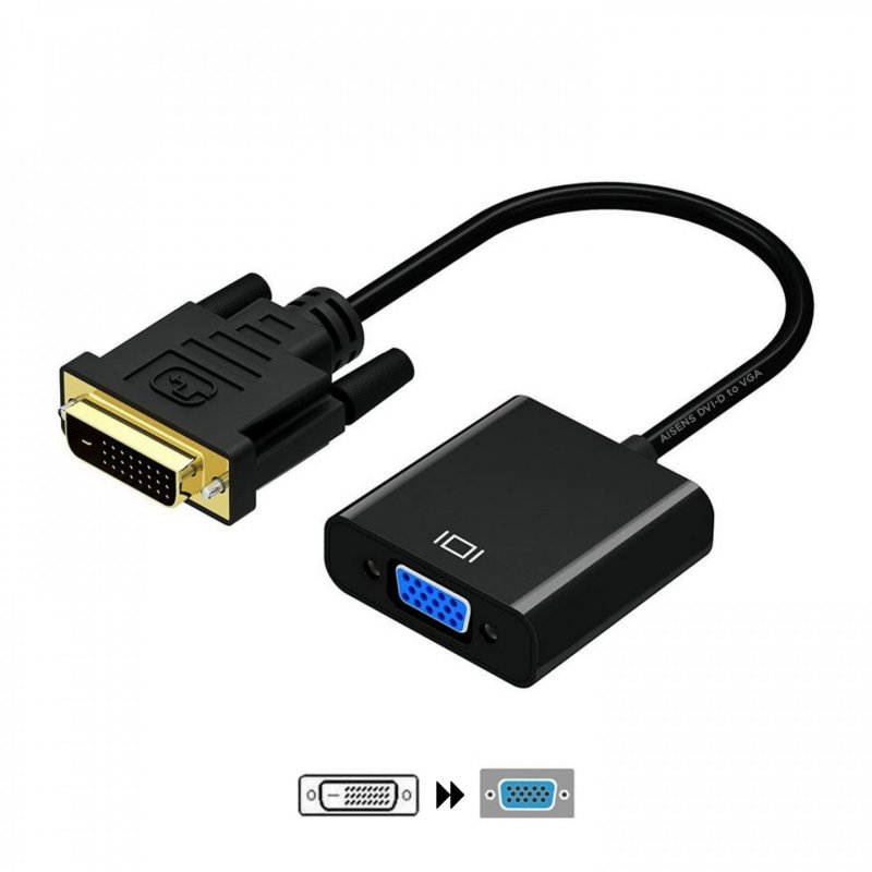 AISENS A147-0352 video cable adapter 0.1 m DVI-D VGA (D-Sub) Black