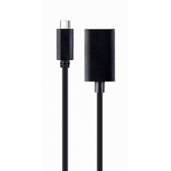 Gembird A-CM-DPF-02 câble vidéo et adaptateur 0,15 m USB Type-C DisplayPort Noir