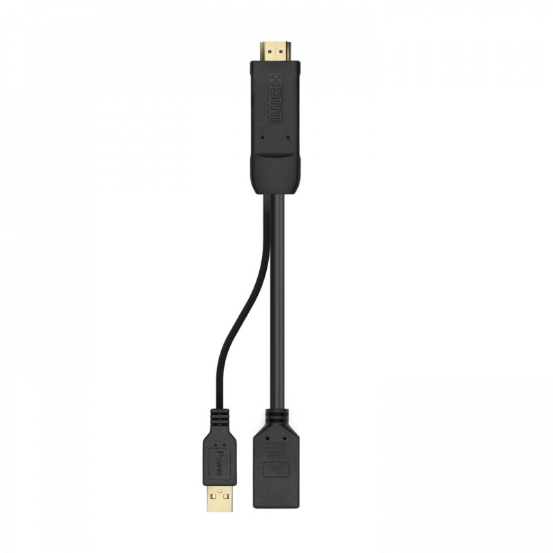 AISENS A122-0642 video cable adapter 0.1 m HDMI Type A (Standard) DisplayPort USB Type-A Black