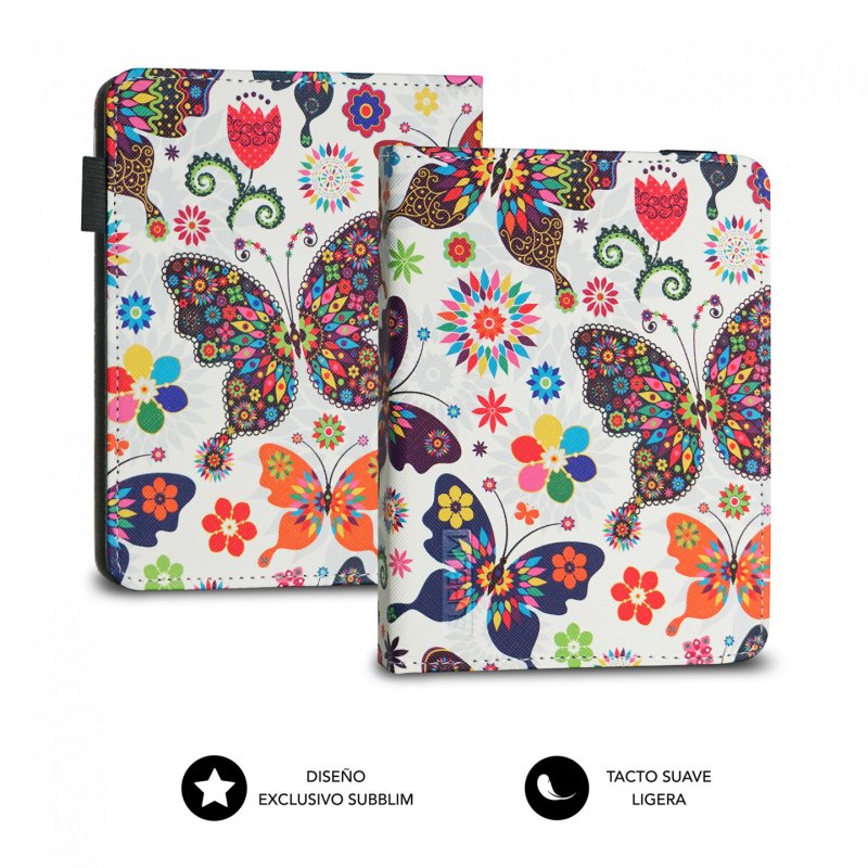 FUNDA TABLET SUBBLIM CLEVER EBOOK CASE 6" MARIPOSAS