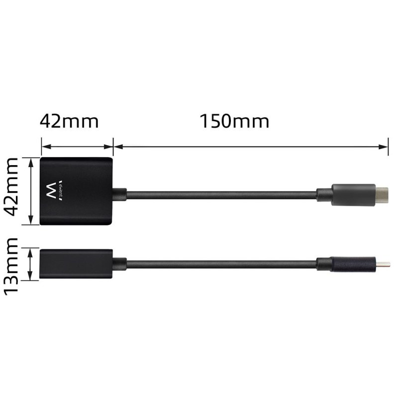 ADAPTADOR GRAFICO EWENT USB TIPO C DP 4K 60HZ