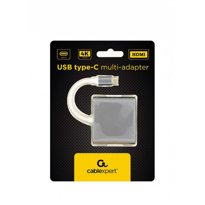 MULTIADAPTADOR GEMBIRD USB TIPO C, GRIS ESPACIAL