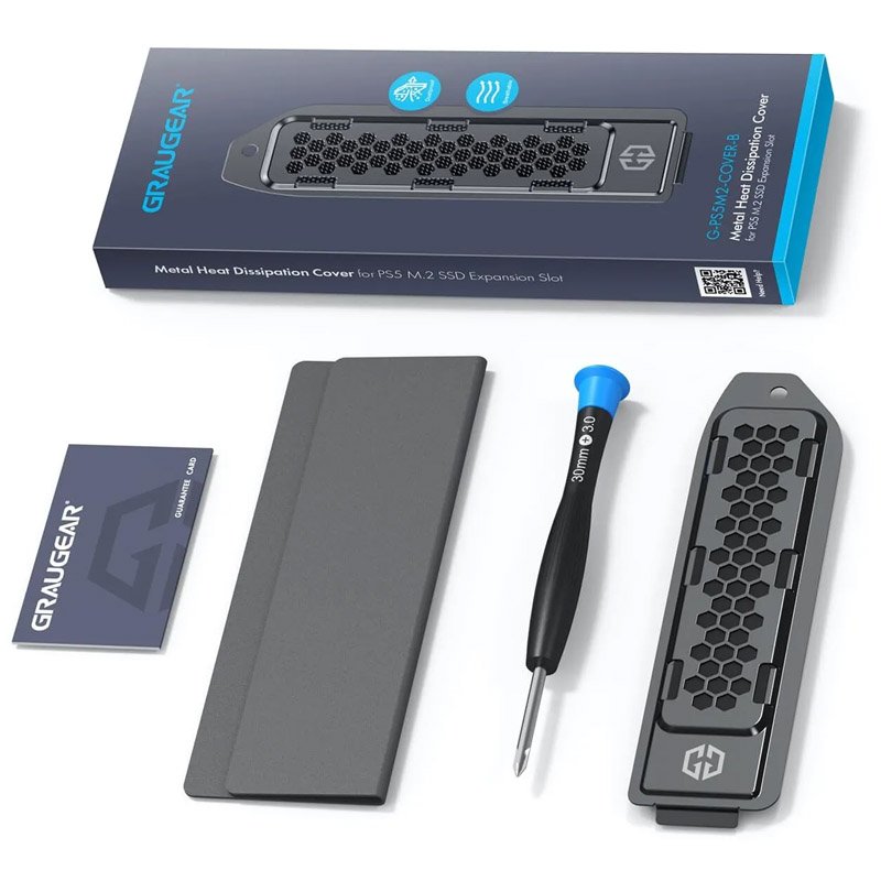 Graugear Kühler mit Abdeckung für PS5 M.2 | Farbe schwarz