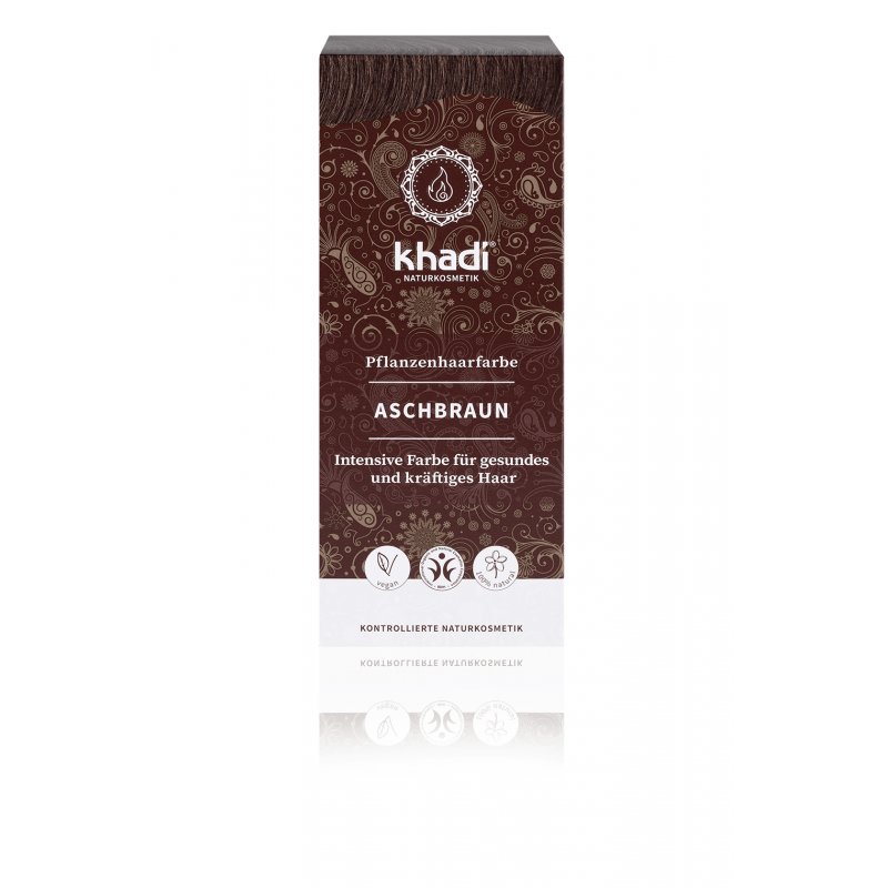 Khadi Ash Brown Plant Hair Color 100% Natural and Vegan 100g