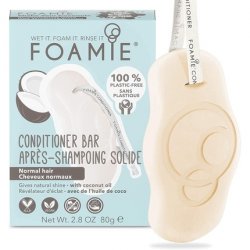 Foamie Solid Conditioner for Normal Hair & Curls with Coconut Oil 80g - 100% Vegan and Plastic-Free