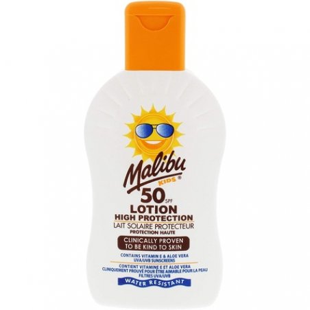 Malibu Kids High Protection Water Resistant SPF 50 Sun Screen Lotion 200ml
