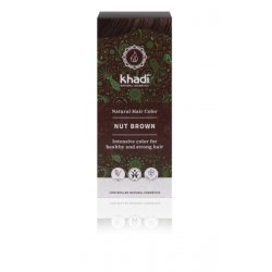 Khadi Nussbraun Plant Hair Color for Shiny Nut Brown to Rich Chocolate Brown 100% Natural Vegan Certified Natural
