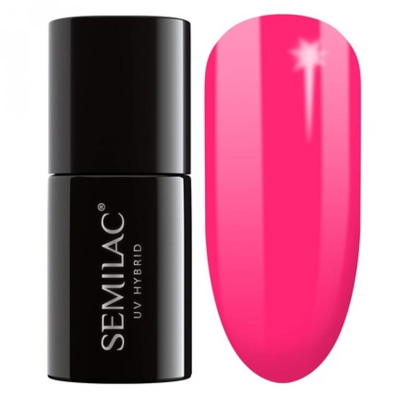 Semilac UV Nail Polish Neon Color 517 Neon Pink 7ml - C112