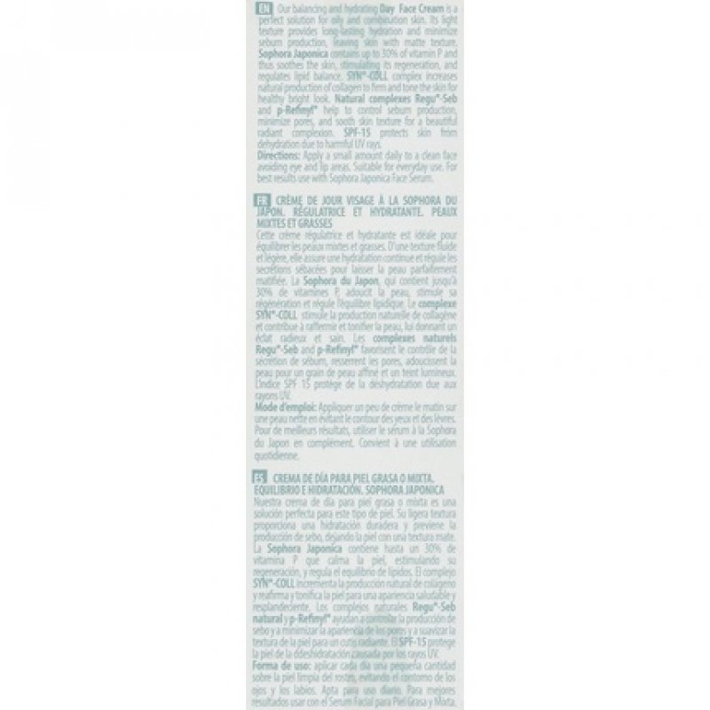 Natura Siberica Sophora Japonica Day Cream for Oily and Combination Skin SPF15 50ml