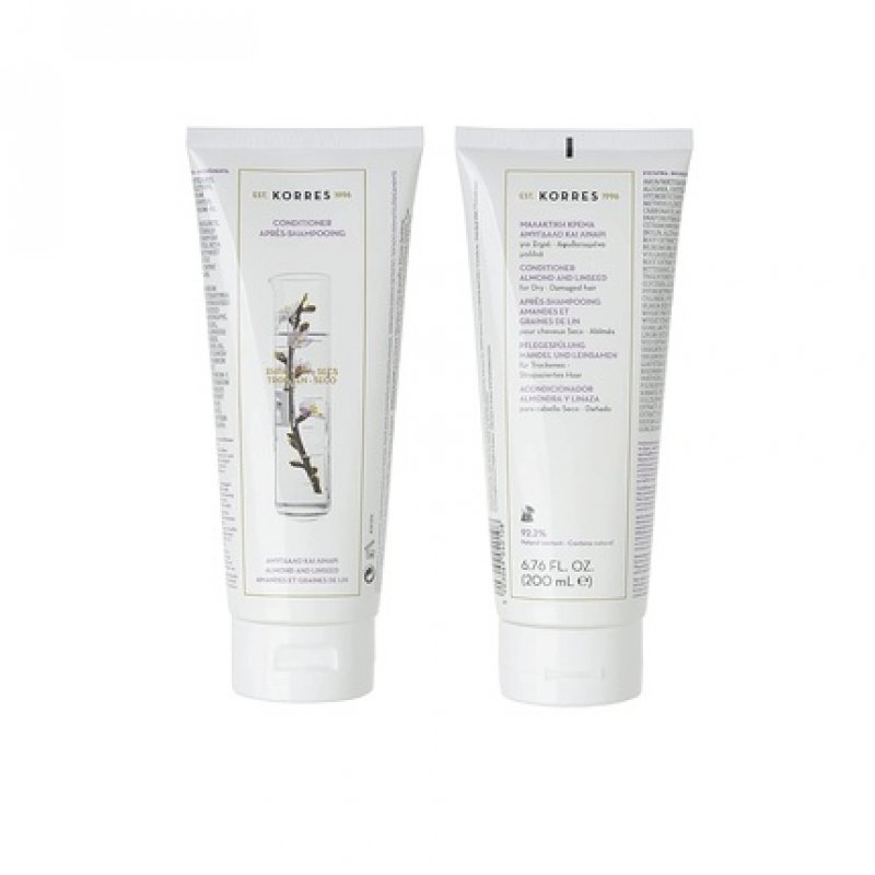 Korres Almond and Linseed Conditioner for Dry, Damaged Hair 200ml