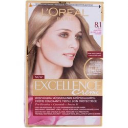 L'Oreal Paris Excellence Cream 8.1 Light Ash Blonde Hair Dye