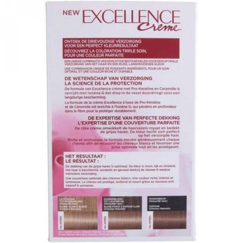 L'Oreal Paris Excellence Cream 8.1 Light Ash Blonde Hair Dye