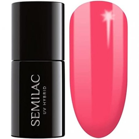 Semilac 043 UV Hybrid Nail Polish Electric Pink 7ml