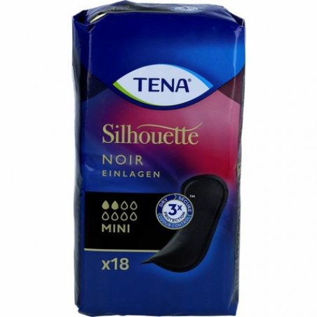 TENA SILHOUETTE Mini Noir Insoles 18 Pieces