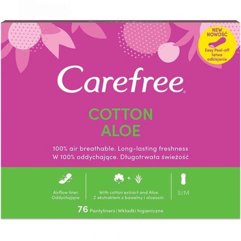 CareFree Aloe 5in1 Fresh Slip Liners 76 Pieces