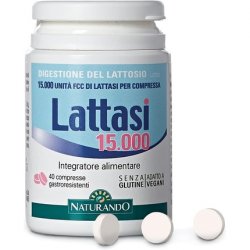 Naturando Srl Lattasi 15000 Gastro Resistant 40 Tablets Lactose Digestin Supplement 80g