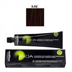 Vopsea permanenta fara amoniac L`Oreal Professionnel Inoa Brown Resist 5.52, 60ml