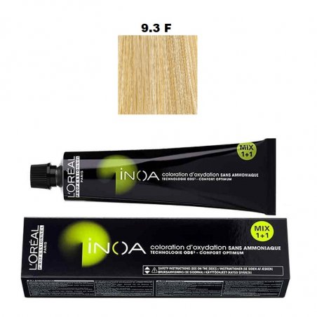 Vopsea permanenta fara amoniac L`Oreal Professionnel Inoa 9.3 Fundamental, 60ml
