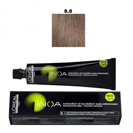 Vopsea permanenta fara amoniac L`Oreal Professionnel Inoa 8.8, 60ml