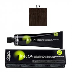 Vopsea permanenta fara amoniac L`Oreal Professionnel Inoa 5.3, 60ml