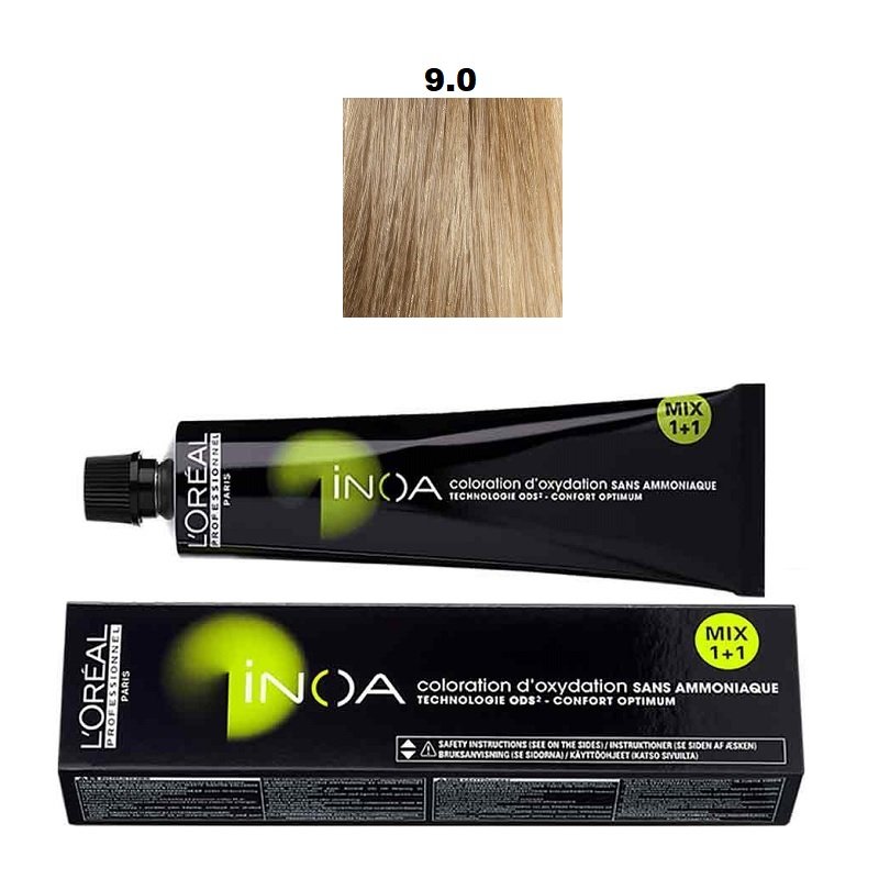 Vopsea permanenta fara amoniac L`Oreal Professionnel Inoa 9.0 Fundamental, 60ml