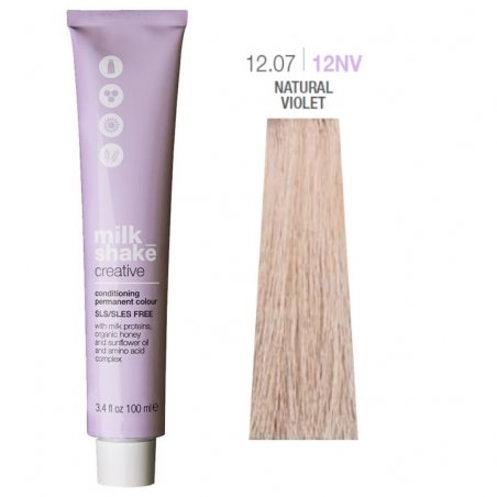Vopsea permanenta Milk Shake Creative 12.0712NV, Violet Natural, 100ml