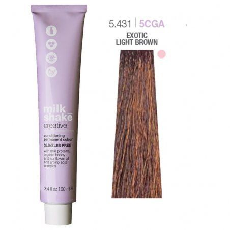 Vopsea permanenta Milk Shake Creative 5.4315CGA, Castaniu Deschis Exotic, 100ml