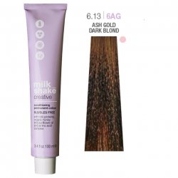 Vopsea permanenta Milk Shake Creative 6.136AG, Blond Inchis Auriu Cenusiu Bej, 100ml