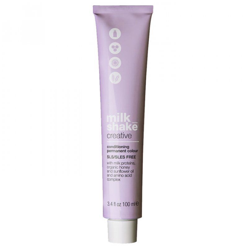 Vopsea permanenta Milk Shake Creative 6.166AR, Blond Inchis Lemn De Cires, 100ml