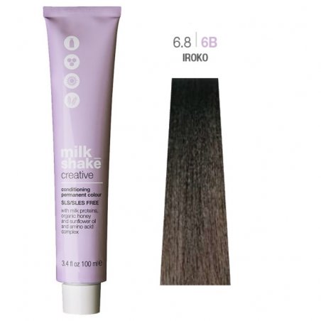 Vopsea permanenta Milk Shake Creative 6.86B, Blond Inchis Lemn De Iroko, 100ml
