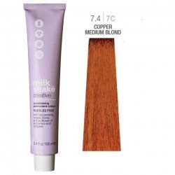 Vopsea permanenta Milk Shake Creative 7.47C, Blond Mediu Aramiu, 100ml