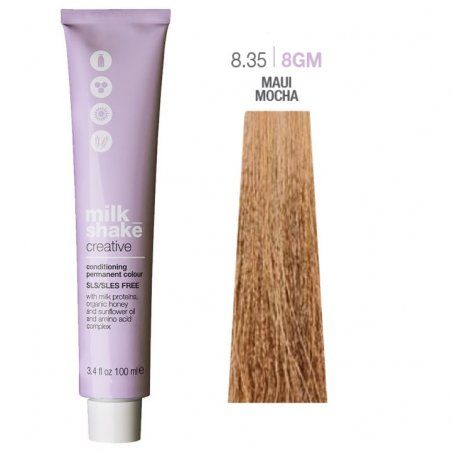 Vopsea permanenta Milk Shake Creative 8.358GM, Blond Deschis Cafea Maui Mocha, 100ml