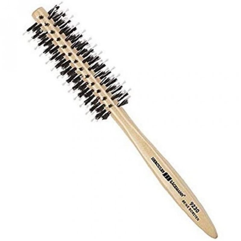 HERCULES SÄGEMANN 9229 Round Brush Natural Bristle Brush with Polyamide Pins for Easy Styling of Voluminous Hairstyles