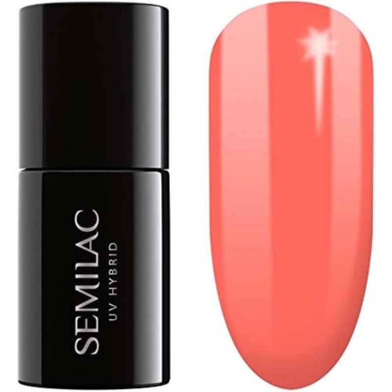 Semilac 132 Orange Lollipop UV Hybrid Nail Polish 7ml