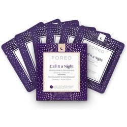 FOREO Call it a Night UFO Activated Facial Mask for Dryness & Fine Lines 7 Pack Revitalizing & Nourishing Ginseng &