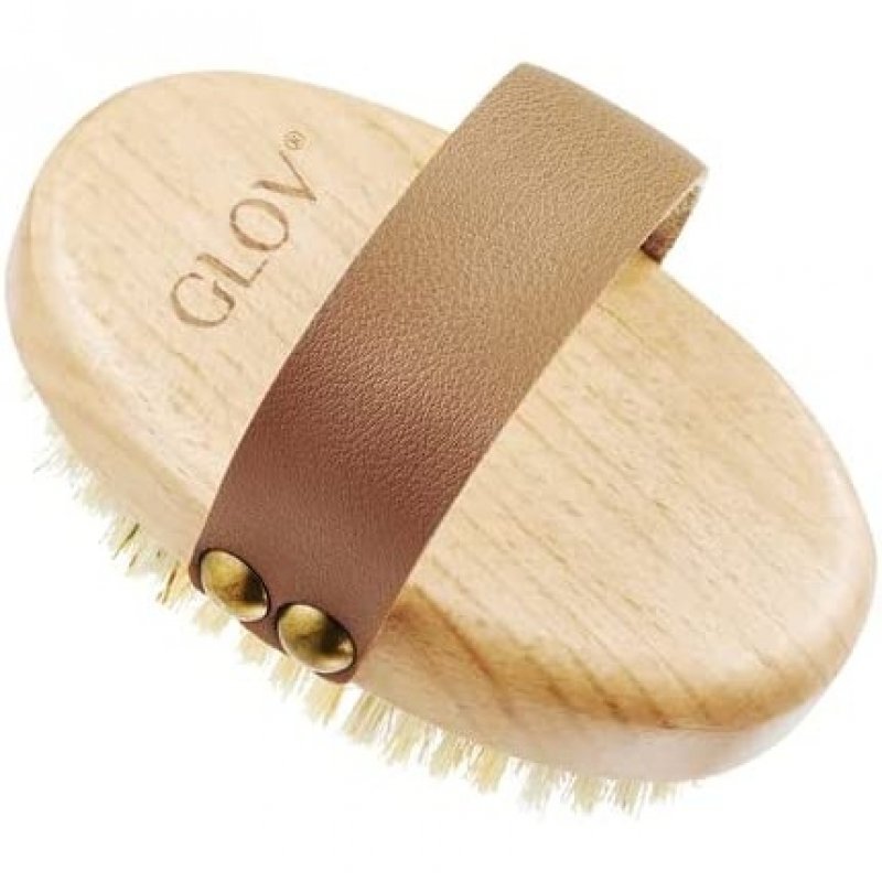 GLOV Body Brush for Dry Brushing and Massage with Soft Nylon Bristles