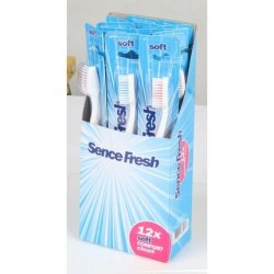 SenceFresh Hand Toothbrushes Soft - Pack of 144 (12x12 Pack)
