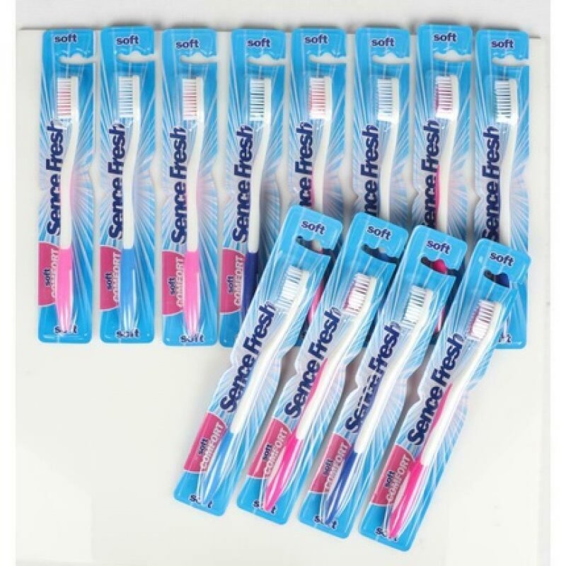 SenceFresh Hand Toothbrushes Soft - Pack of 144 (12x12 Pack)