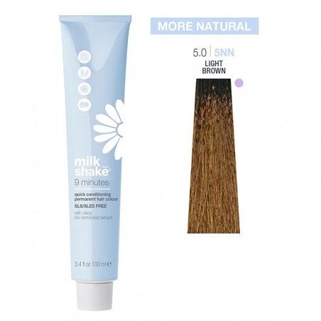 Vopsea permanenta rapida Milk Shake 9 Minutes 5.0, Castaniu Deschis, 100ml