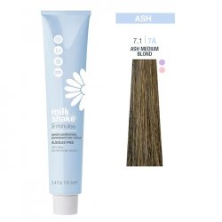 Vopsea permanenta rapida Milk Shake 9 Minutes 7.1, Blond Cenusiu, 100ml