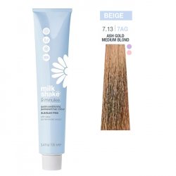 Vopsea permanenta rapida Milk Shake 9 Minutes 7.13, Blond Auriu Cenusiu, 100ml